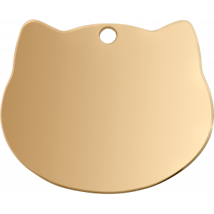 Cat shape Gold Tag