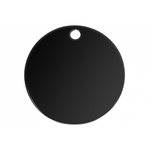 Round Black Dog Tag Round black stainless steel dog tag with mirror finish, engraved on both sides with dog?s name, address, or contact details.